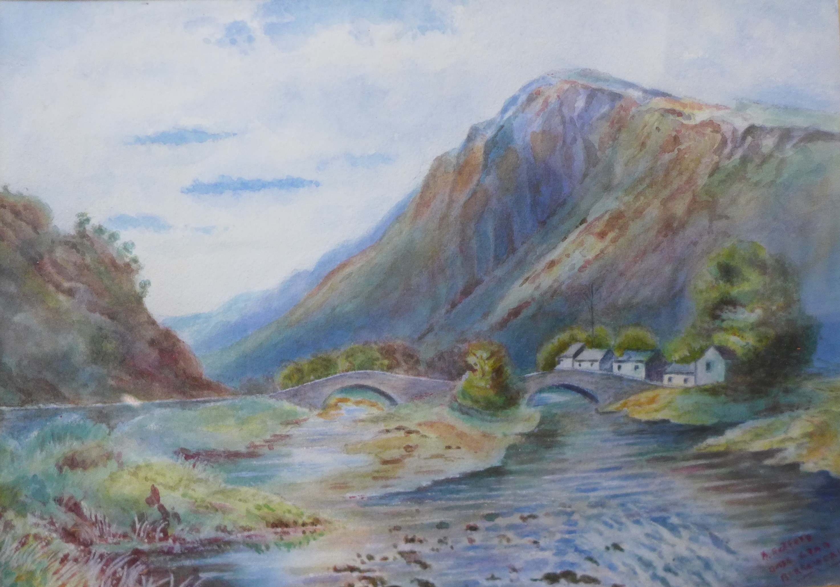 B. Redford, Barrowdale, watercolour, 25 x 35cms, framed