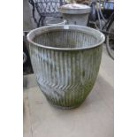 A galvanised dolly tub