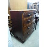 A Victorian mahogany bow front chest of drawers