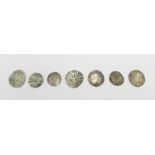 Seven hammered silver coins