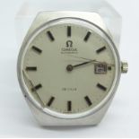 An Omega DeVille automatic wristwatch, (two hands loose, case polished, a/f)