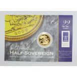 A Royal Mint Gold Bullion Half-Sovereign, year 2000 limited edition