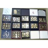 Coins; twelve The Royal Mint United Kingdom Proof Sets, 2000 to 2011