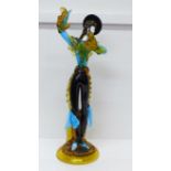 A Murano glass figure of a Spanish flamenco dancer, 46cm