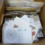 Stamps; a large box of worldwide first day covers and commercial mail