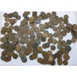 A collection of over 200 farthings