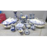 A box of blue and white china, including Delft, oriental and English **PLEASE NOTE THIS LOT IS NOT