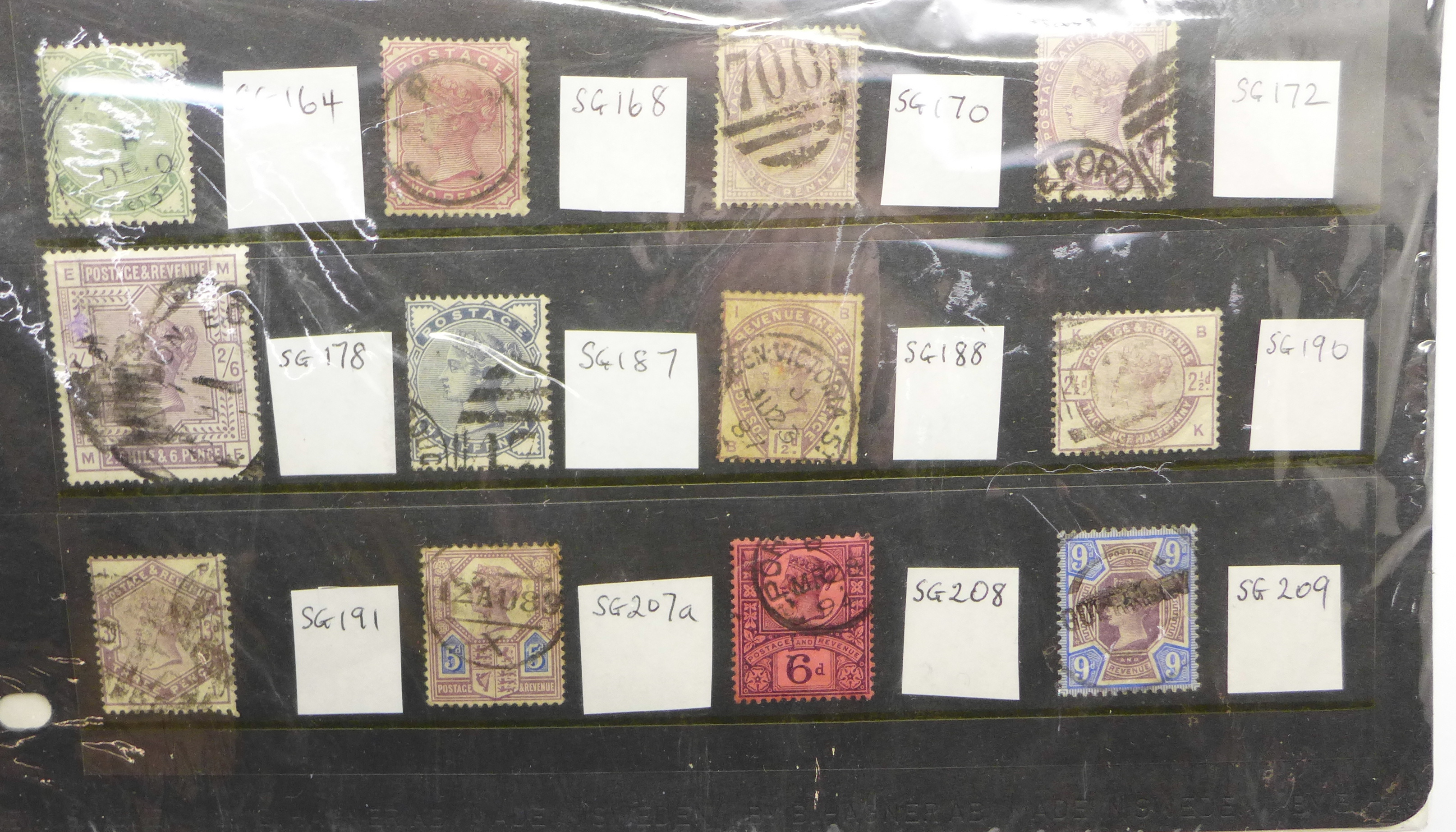 A collection of GB Queen Victoria stamps on stock page (28) - Image 2 of 4