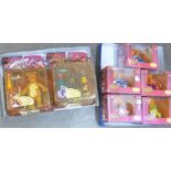 Five Corgi Toys The Muppet Show figures, including Miss Piggy's Car, Kermit's Car, two Palisades The