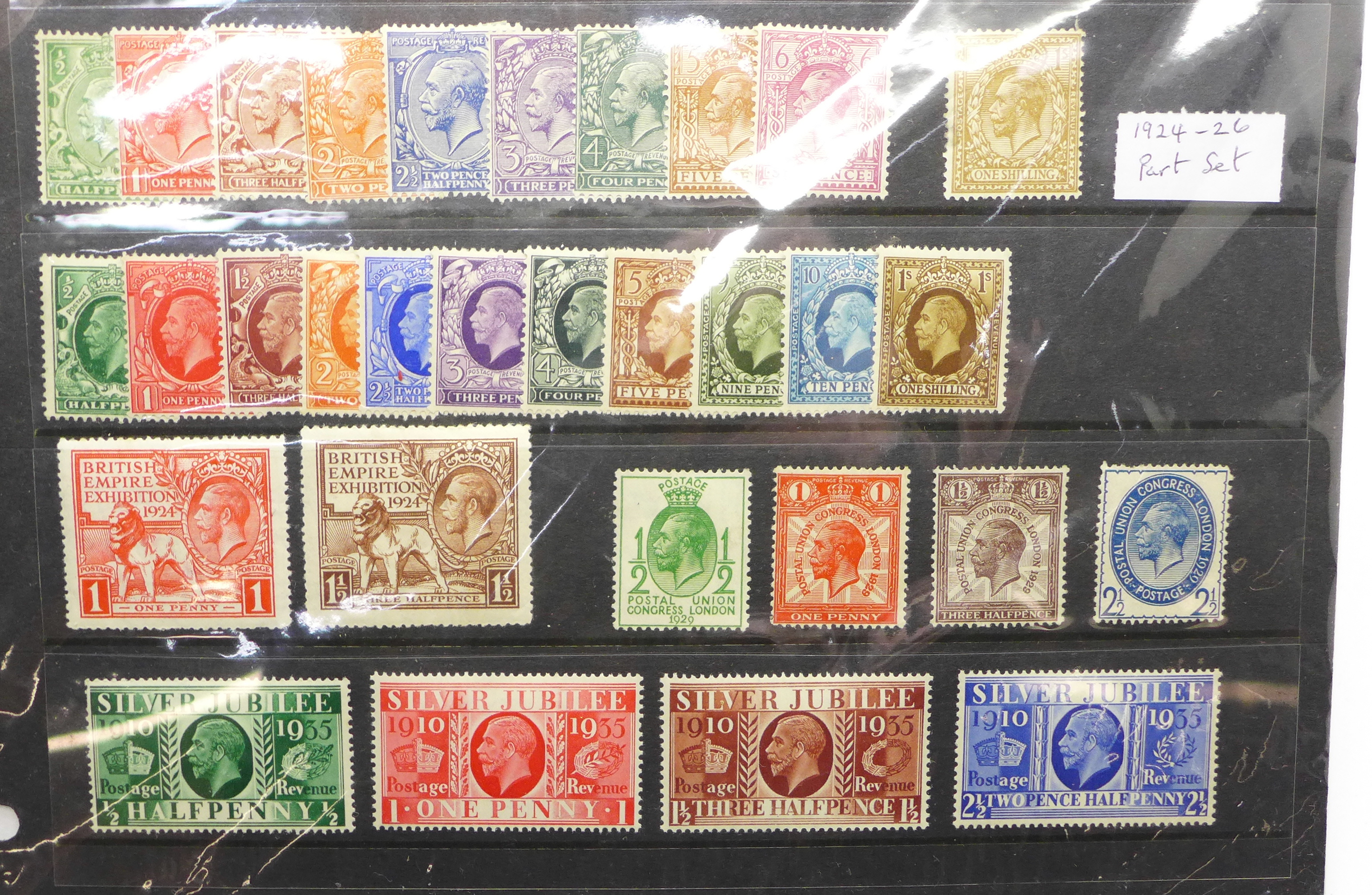 A collection of GB King George V mint stamps on stock page (53) - Image 2 of 3