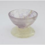 A miniature Blue John bowl, 19mm height, 26mm diameter