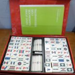 A cased Mahjong set