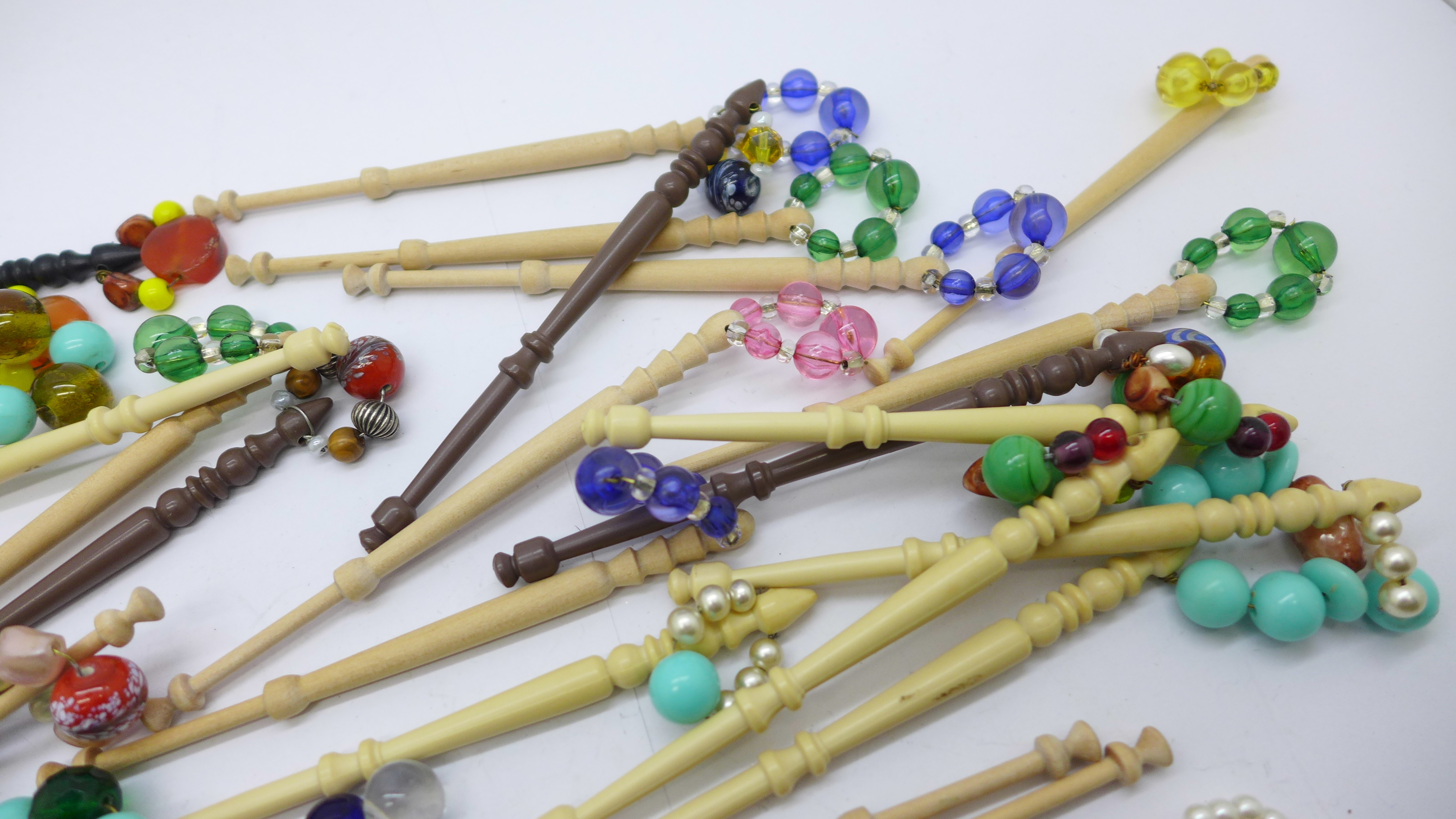 Thirty-five lace bobbins - Image 3 of 3