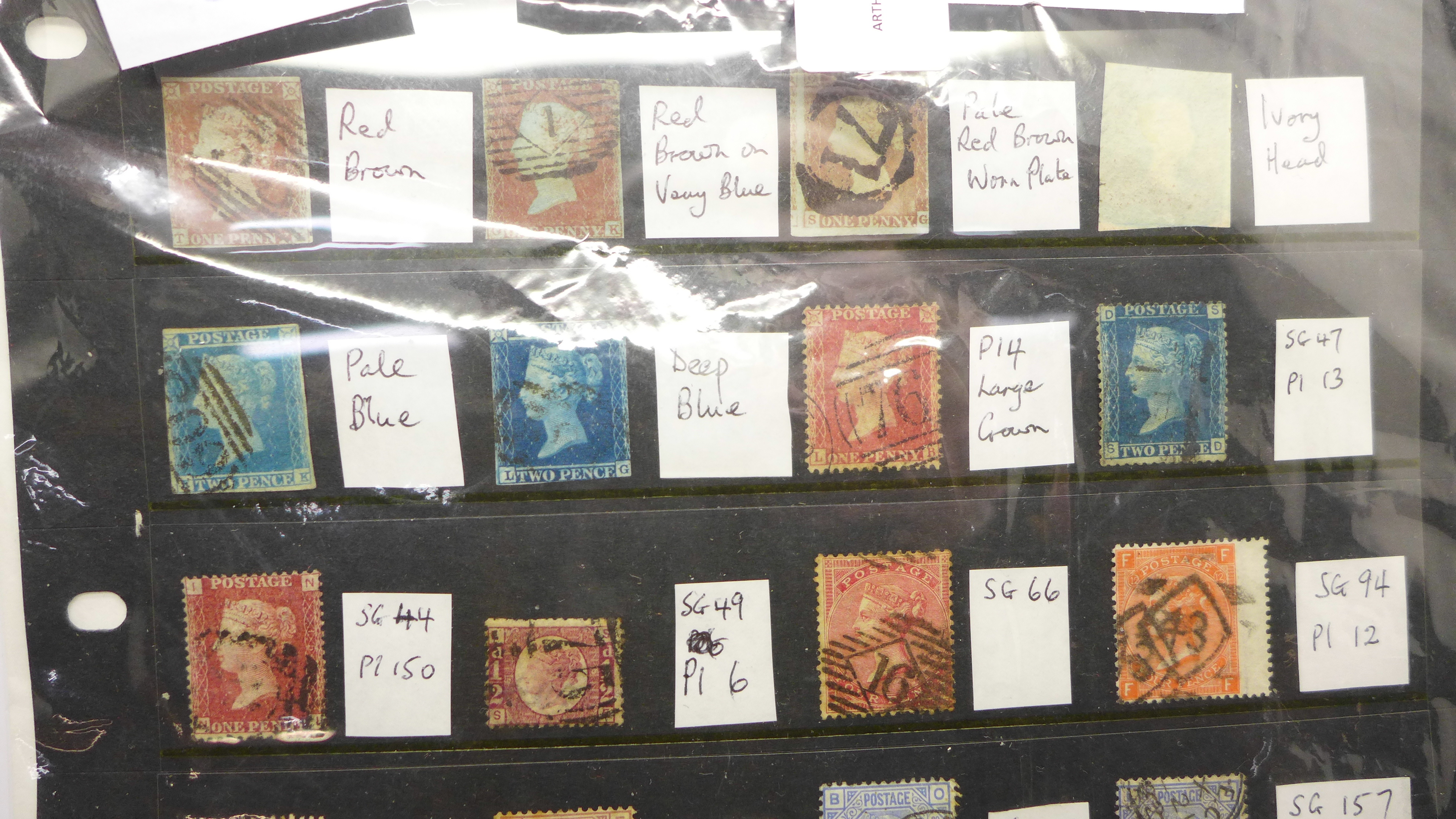 A collection of GB Queen Victoria stamps on stock page (28) - Image 4 of 4