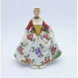 A small figural lady scent bottle, 67mm