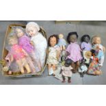 A collection of 1950's/60's dolls **PLEASE NOTE THIS LOT IS NOT ELIGIBLE FOR POSTING AND PACKING**