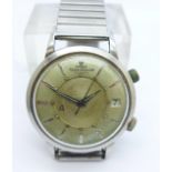 A Jaeger-LeCoultre automatic Memovox alarm and date wristwatch, calibre 825, model E855, 882584,