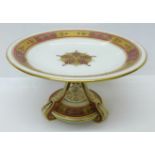 A Royal Worcester comport, a/f, (staple repair to stand)