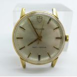 A 9ct gold Tudor wristwatch, the case back bears inscription dated 1971, 31mm case