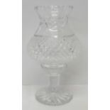 A Galway glass tealight, height, 21.5cm