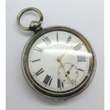 A pocket watch, marked P.W.M., Best Swiss