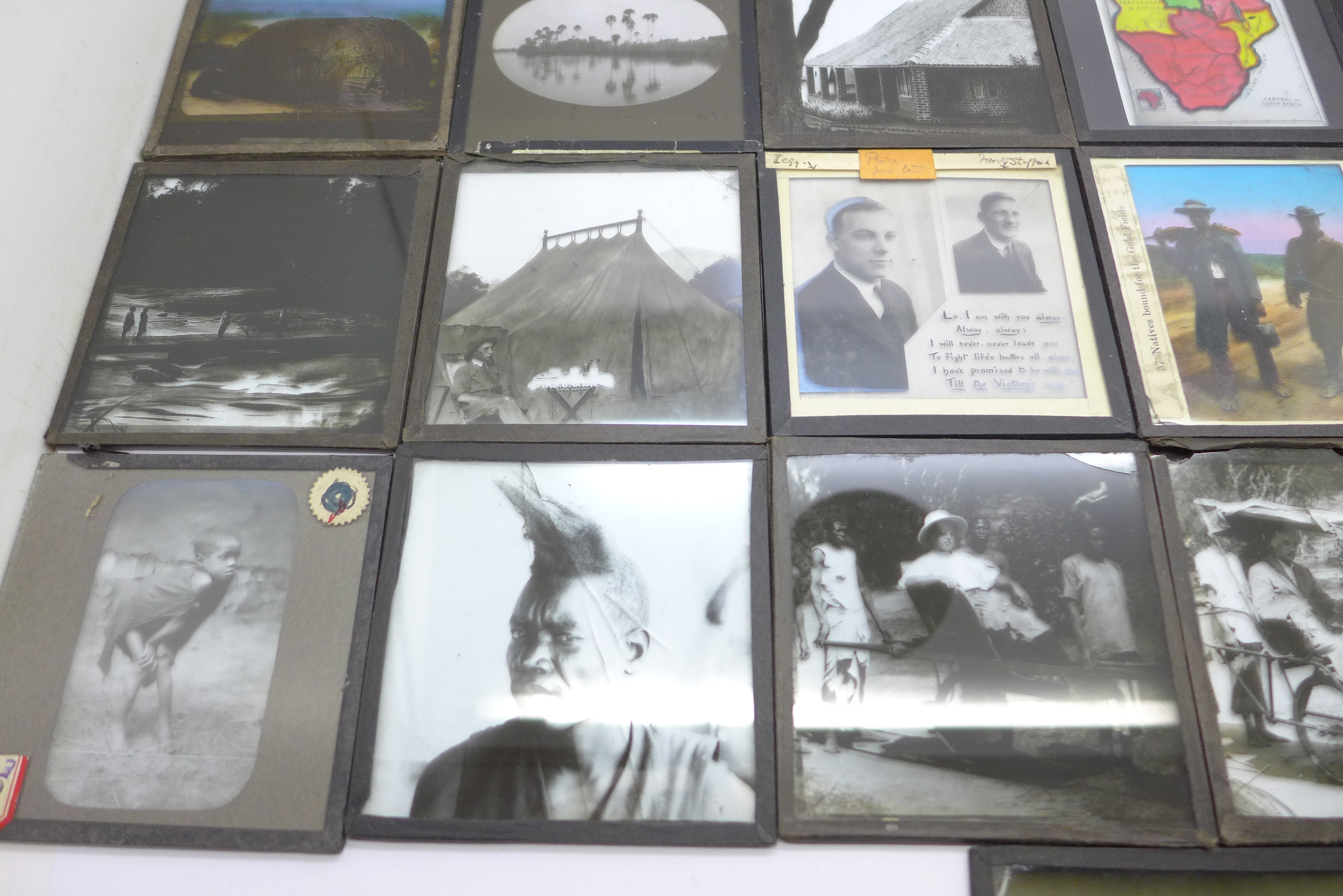 A collection of magic lantern slides, mainly scenes of South Africa (25), some a/f - Image 2 of 5