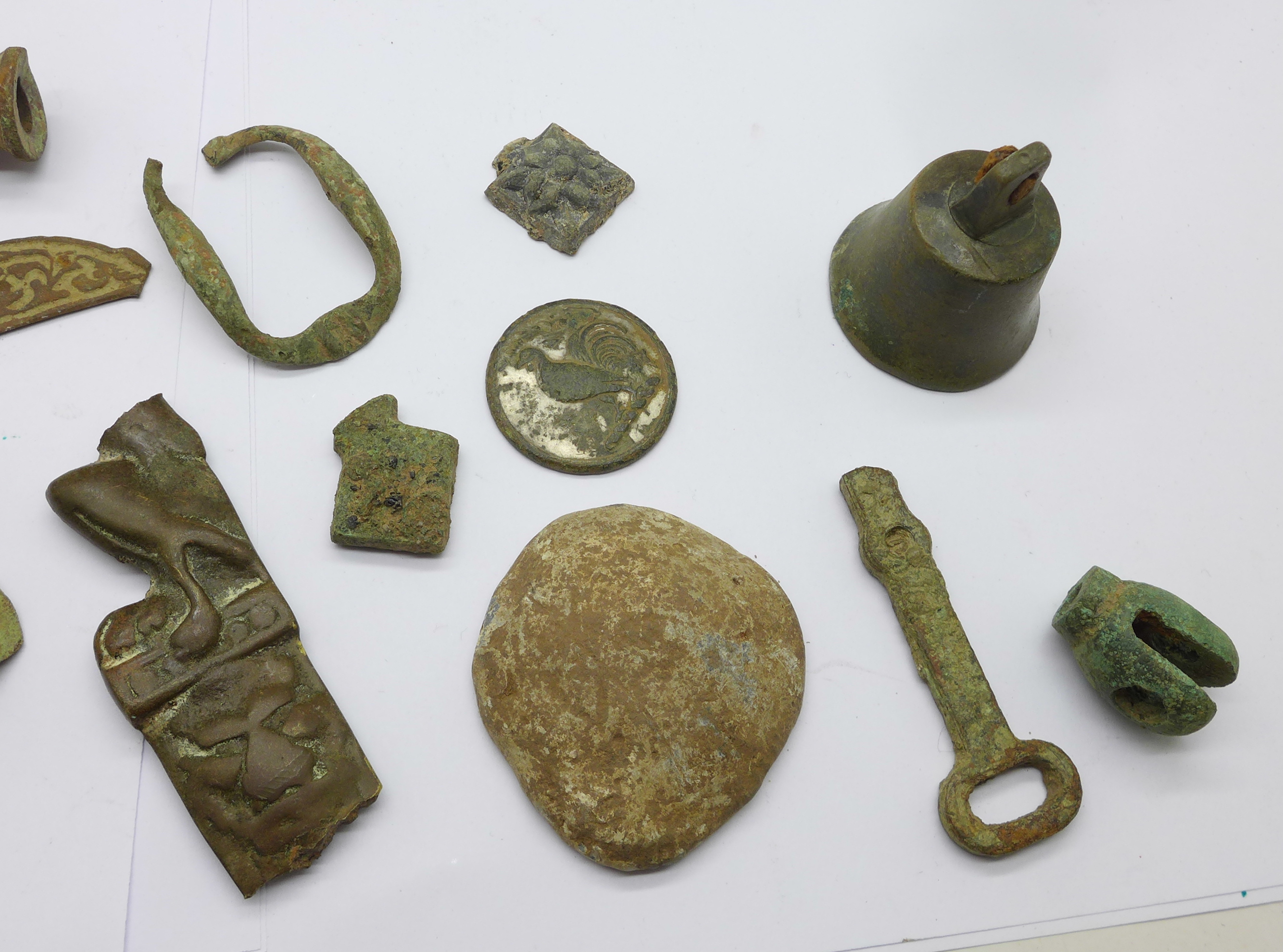 A collection of metal detecting finds including bronze - Image 3 of 3