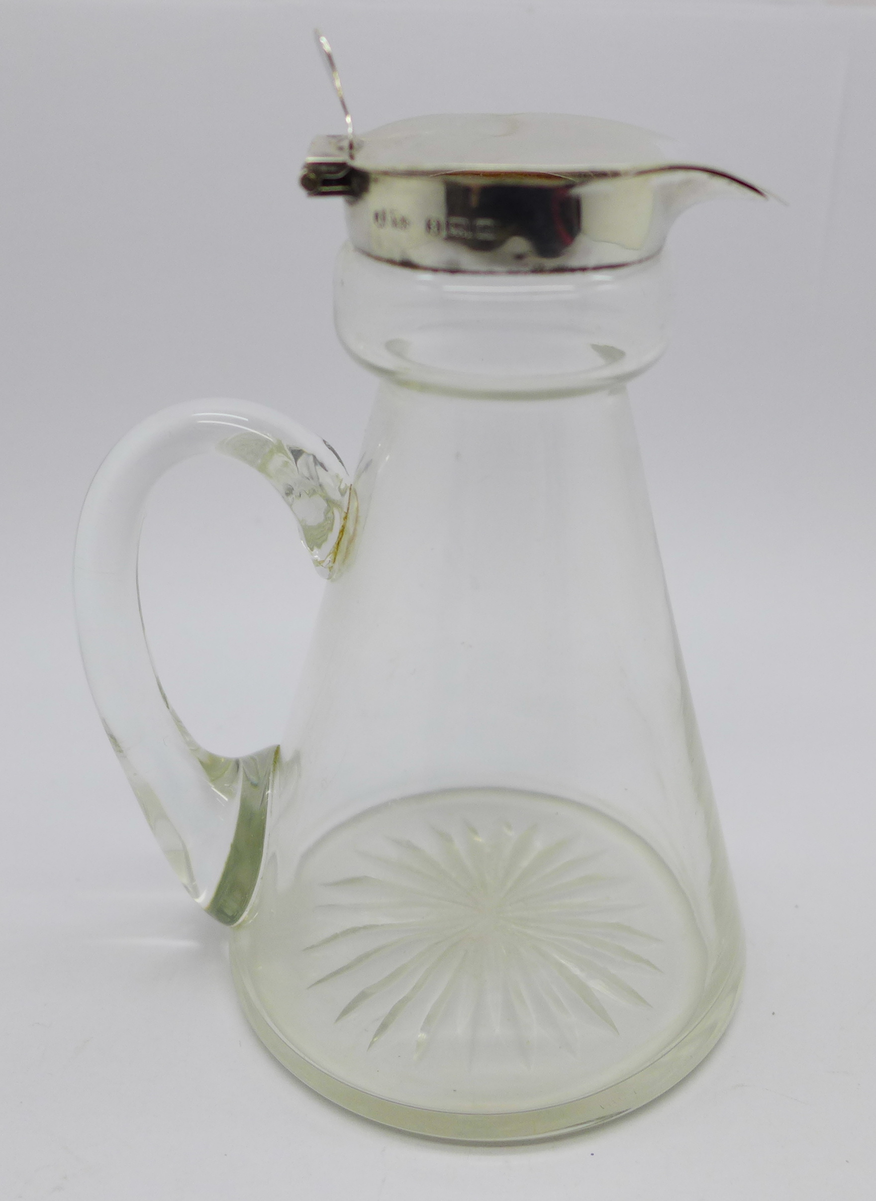 A silver topped glass whisky noggin, Birmingham 1939 - Image 2 of 4