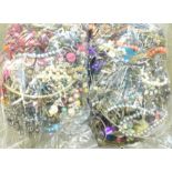 Two bags of fashion and costume jewellery