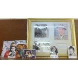 An Only Fools and Horses framed montage with autographs and cast photographs plus a collection of