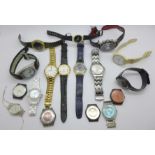 Lady's and gentleman's wristwatches including Swatch, Accurist, Seiko, etc.