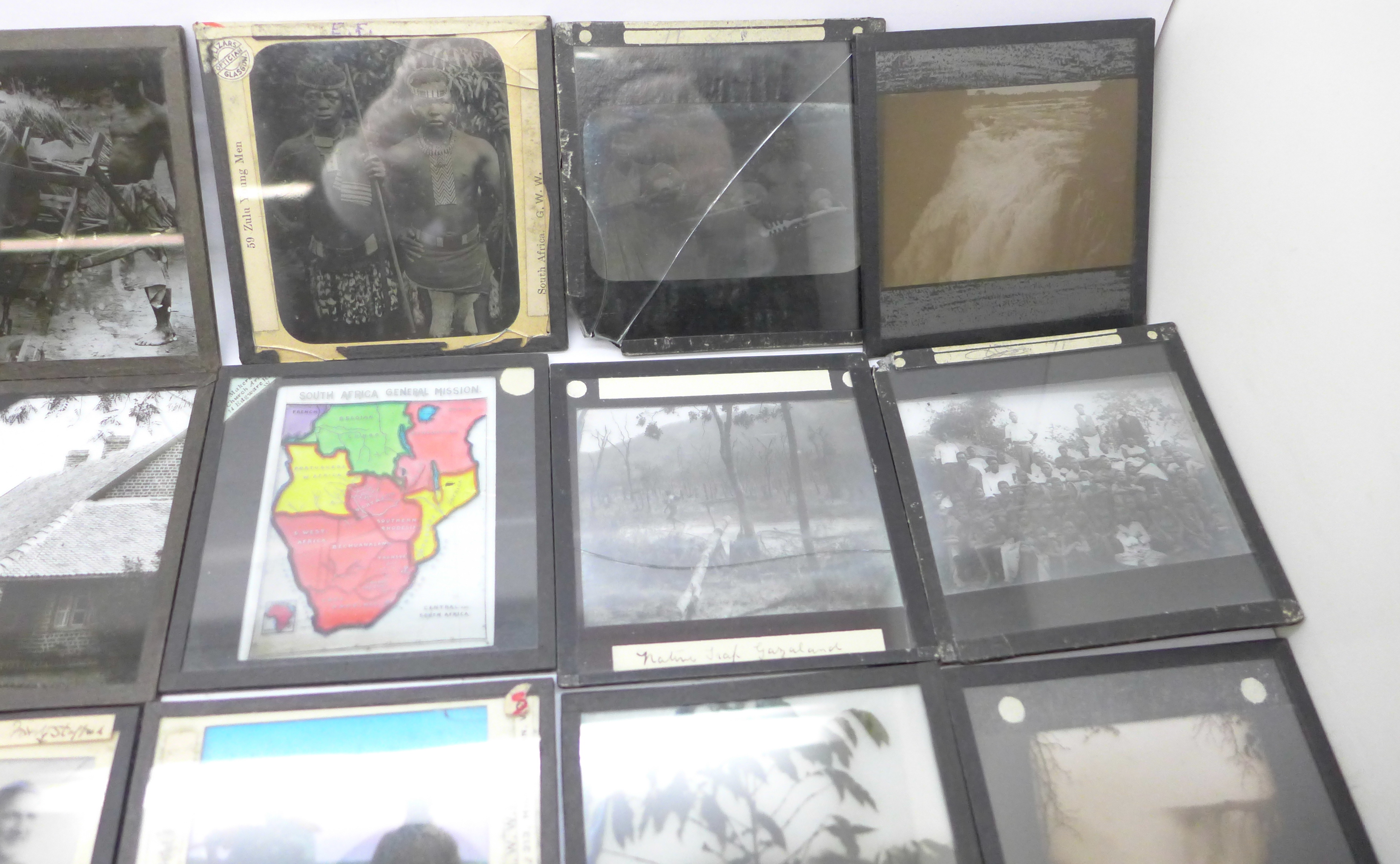 A collection of magic lantern slides, mainly scenes of South Africa (25), some a/f - Image 4 of 5