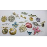 Twenty brooches