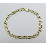 A 9ct gold bracelet, 8.4g