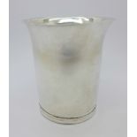 An early white metal beaker, circa 1700, height 84mm