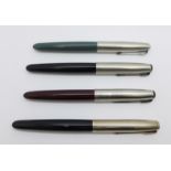 Four Parker 51 Aerometric fountain pens