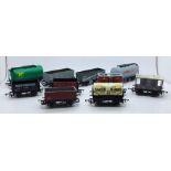 Ten 00 gauge rail wagons including Hornby (5) and Mainline (1) - includes Bestwood Iron Works