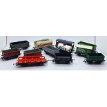 Twelve 00 gauge rail wagons including Hornby (9) and Tri-ang (1)