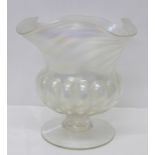 An opalescent glass vase, 20.5cm