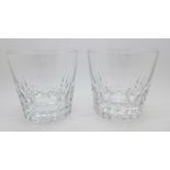 A pair of oversize Baccarat whisky glasses