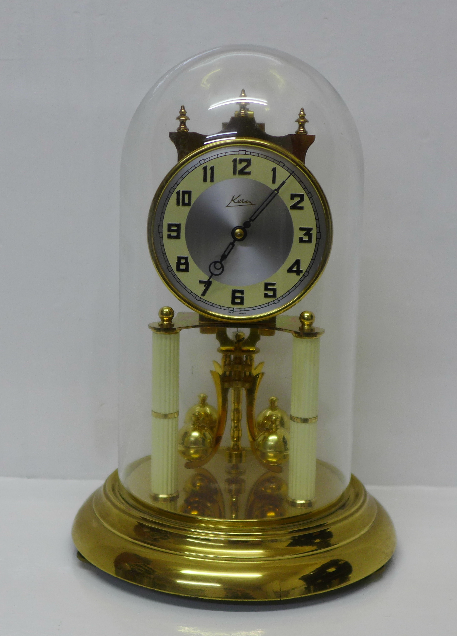 A Kern anniversary clock, with key and original outer packaging box