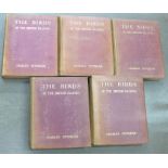 Five volumes; The Birds of The British Islands by Charles Stonham, illustations by Lilian Medland,