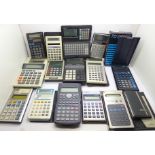 Vintage calculators, Texas Instruments, Commodore, Casio, Sharp, Canon, etc.