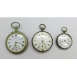 A silver cased fusee pocket watch, Simpson Benzie, Cowes, maker to The Prince of Wales, the case