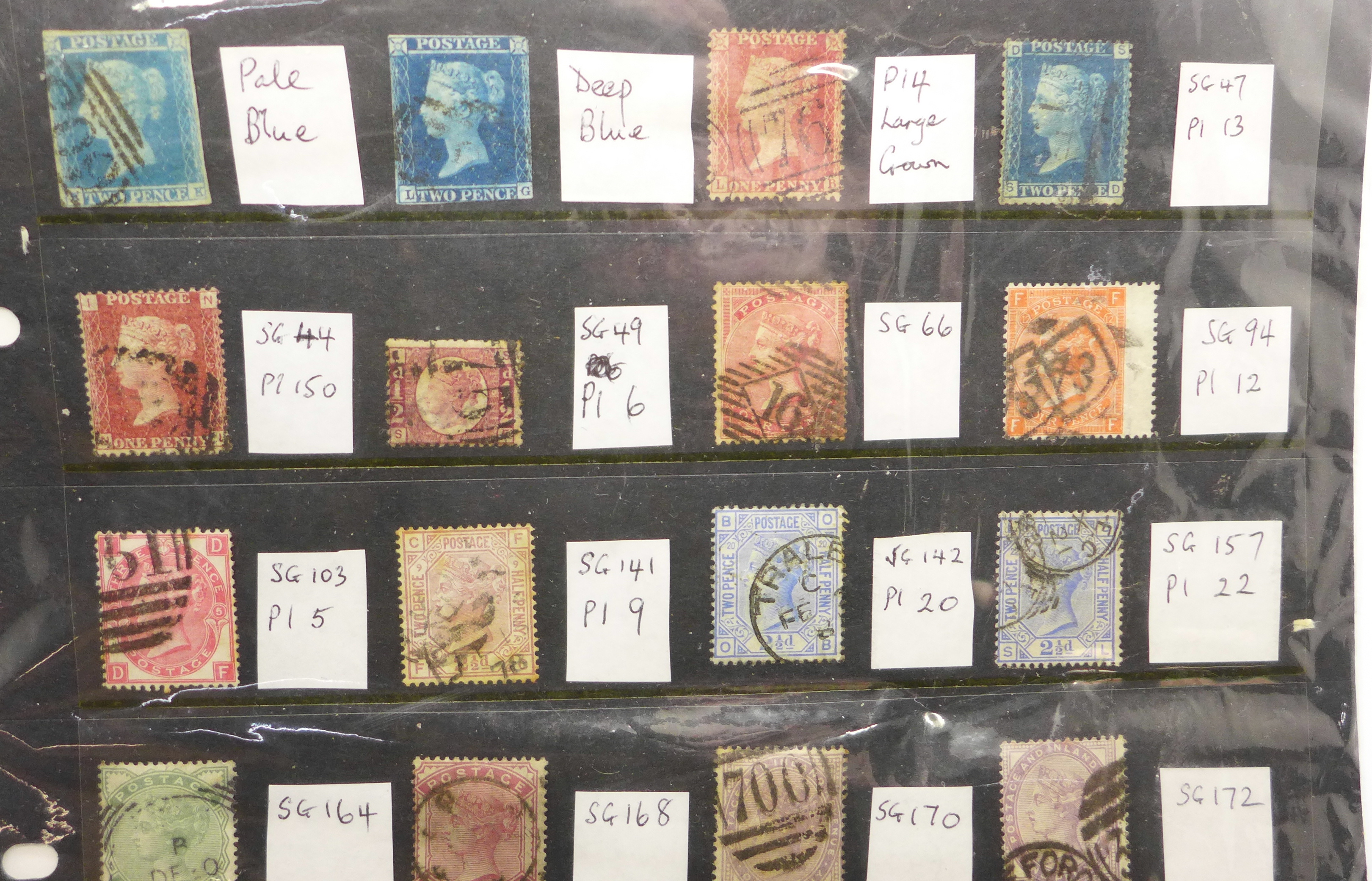 A collection of GB Queen Victoria stamps on stock page (28) - Image 3 of 4