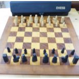 A resin chess set with board