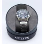 A Citizen Eco-Drive wristwatch, with box