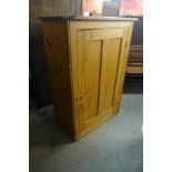 A Victorian pine single door cupboard