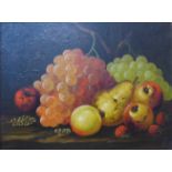 English School, still life of fruit, oil on canvas, 29 x 40cms, framed