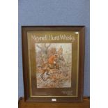 A Meynell Hunt Whisky print, framed